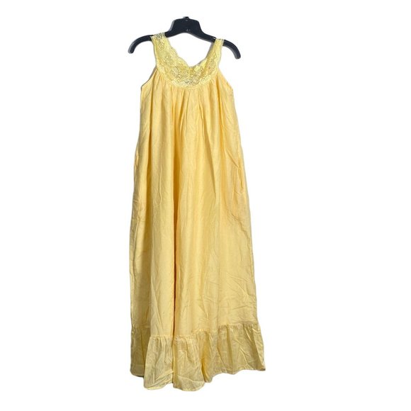Wintersilks Yellow Country Nightgown, Medium - Picture 3 of 10